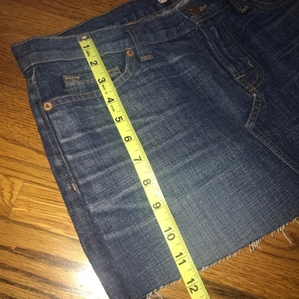 J. Brand outsider raw‎ hem denim jean skirt 29